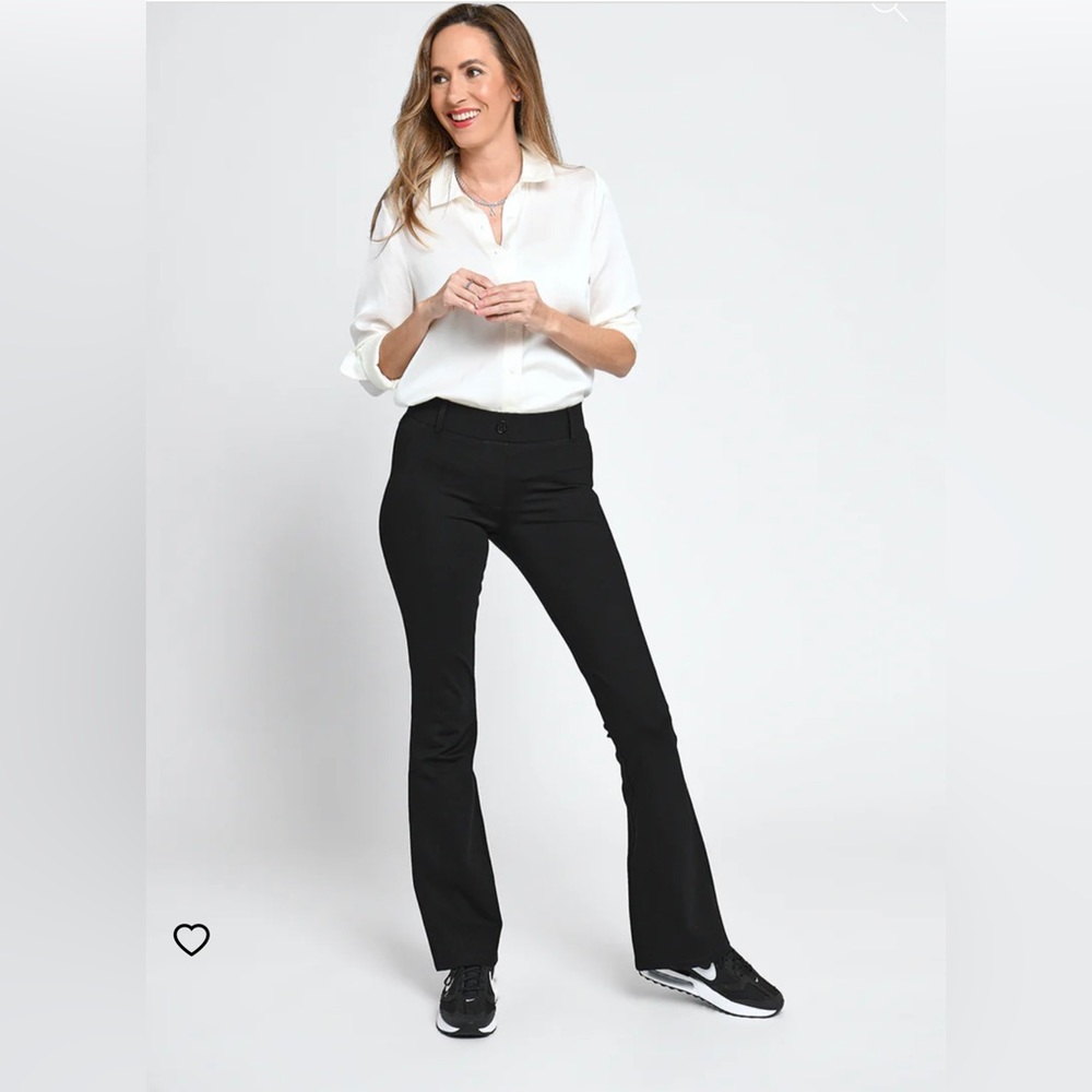 Betabrand Black Dress Pant Yoga Pant Medium